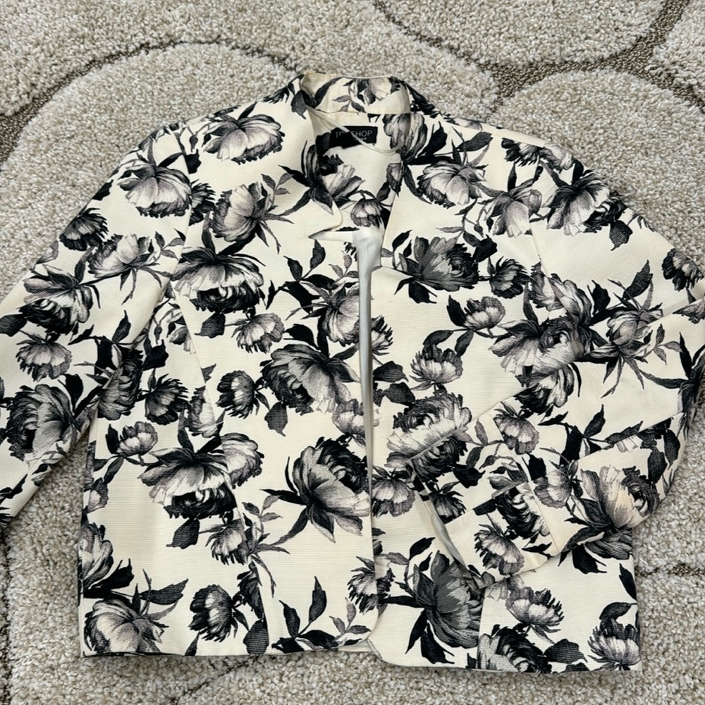 Black & cream top shop jacket